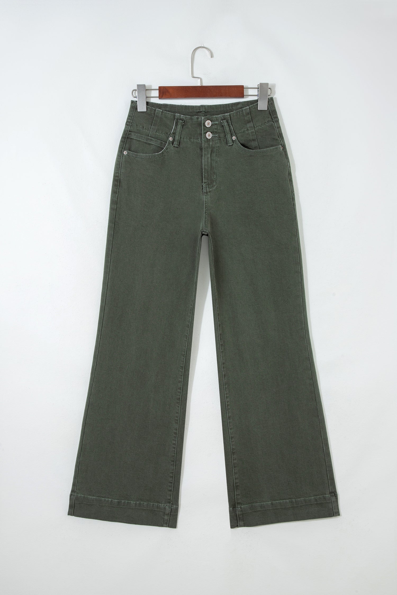 The Olivia High-Rise Flare Jeans – Olive
