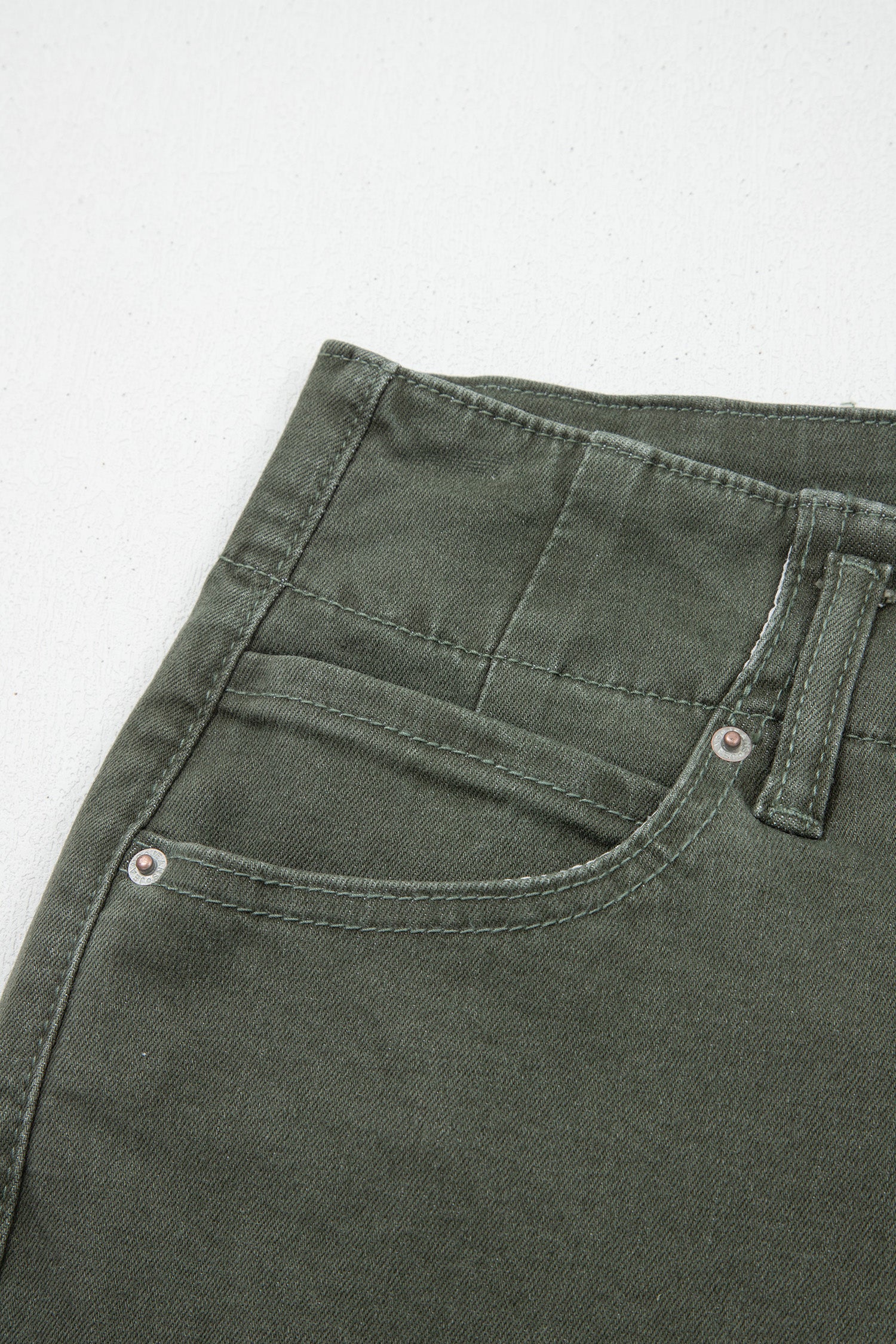 The Olivia High-Rise Flare Jeans – Olive